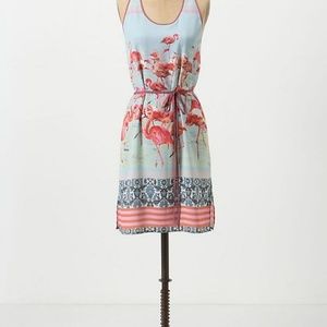 Anthropologie Dream Daily Flamingos Shift Dress XS